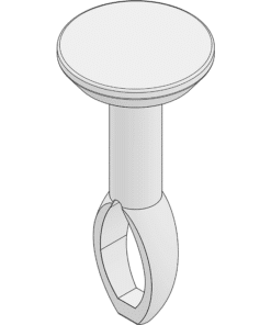 IC Tube Pins MC-2000WHITE securely fitted into the end of an antistatic shipping tube, offering reliable protection for ICs.