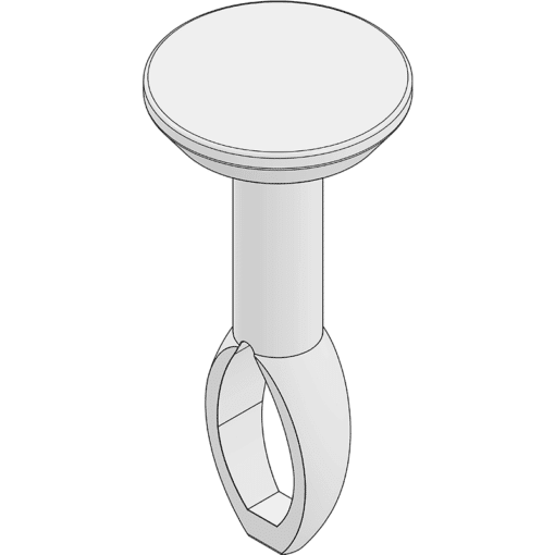 IC Tube Pins MC-2000WHITE securely fitted into the end of an antistatic shipping tube, offering reliable protection for ICs.