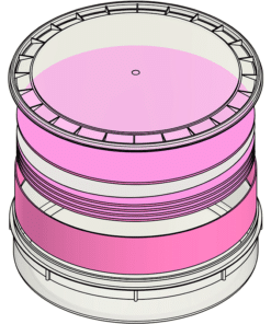 Horizontal Wafer Shipper MC-298SWF – Complete Wafer Jar Assembly for 298mm Wafers