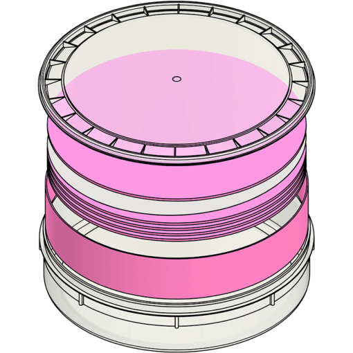 Horizontal Wafer Shipper MC-298SWF – Complete Wafer Jar Assembly for 298mm Wafers