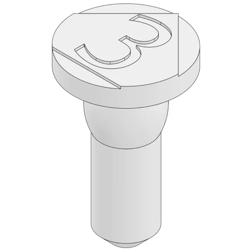 IC Tube Pin MC-3000WHITE for Securing Electronic Components