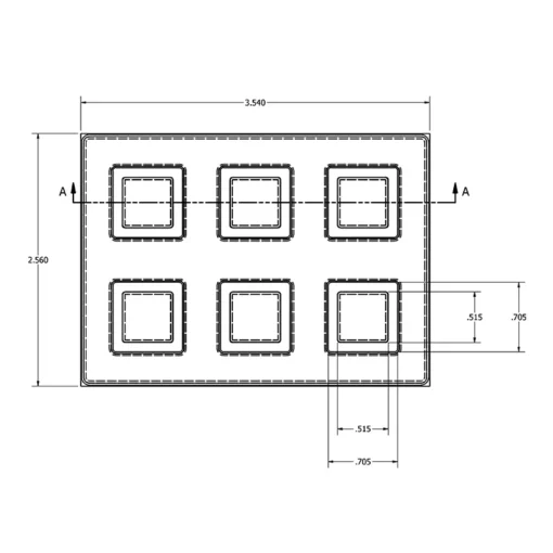 MC-76130 Conductive Tray Insert for 14mm x 14mm QFP - Image 2