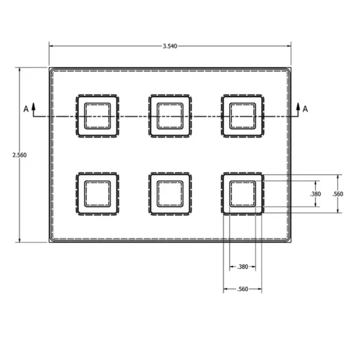 MC-76220 Conductive Tray Insert for 12mm x 12mm TQFP - Image 2