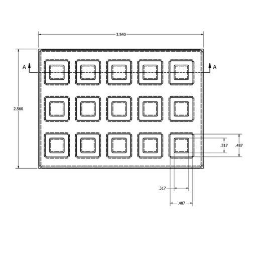 MC-76323 Conductive Tray Insert for 10mm x 10mm TQFP - Image 2