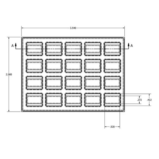 MC-76327 Conductive Tray Insert for 20 Lead SOP - Image 2