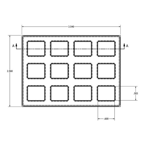 MC-76361 Conductive Tray Insert for 32 Lead PLCC - Image 2