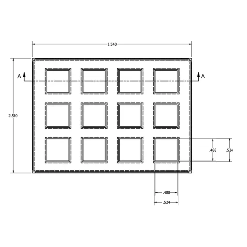 MC-76366 Conductive Tray Insert for 13mm x 13mm BGA - Image 2