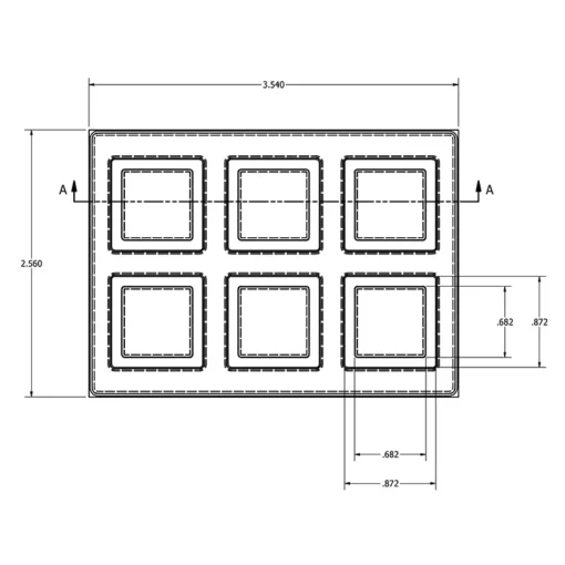 MC-76507 Conductive Tray Insert for 20mm x 20mm x 1.4mm TQFP - Image 2