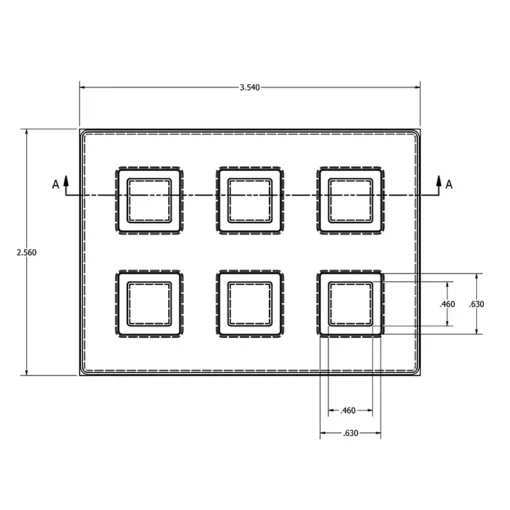 MC-76508 Conductive Tray Insert for 14mm x 14mm x 1.0mm TQFP - Image 2