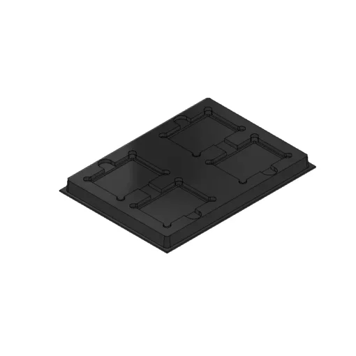 MC-76605 Conductive Tray Insert for 27mm x 20mm BGA – Durable and reusable ESD packaging solution.