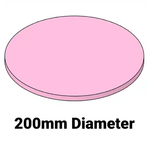 Soft Wafer Cushion MC-200AFD – 200mm diameter 6.35mm thick foam cushion for wafer systems