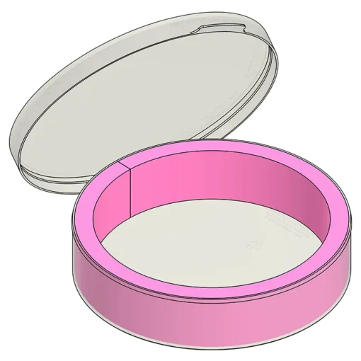 MC-800SWF : Complete Wafer Jar Assembly for 8" Wafers 2.0" Deep (Closed-Cell Polyethylene Liner) - Image 3