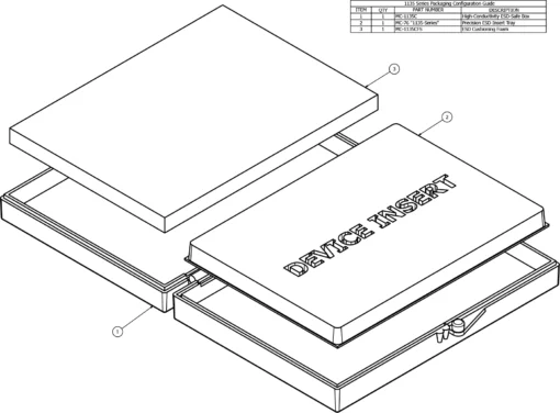 MC-76141 Conductive Tray Insert for 28mm x 28mm QFP - Image 4