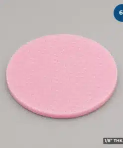 6-inch Firm Wafer Cushion Foam Disc manufactured from pink closed-cell antistatic foam for semiconductor wafer packaging