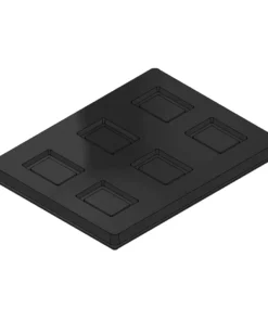 MC-76140 Conductive Tray Insert for 14mm x 20mm QFP – Durable and reusable ESD packaging solution.