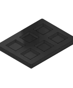 MC-76201 Conductive Tray Insert for 19mm x 19mm PQFP – Durable and reusable ESD packaging solution.