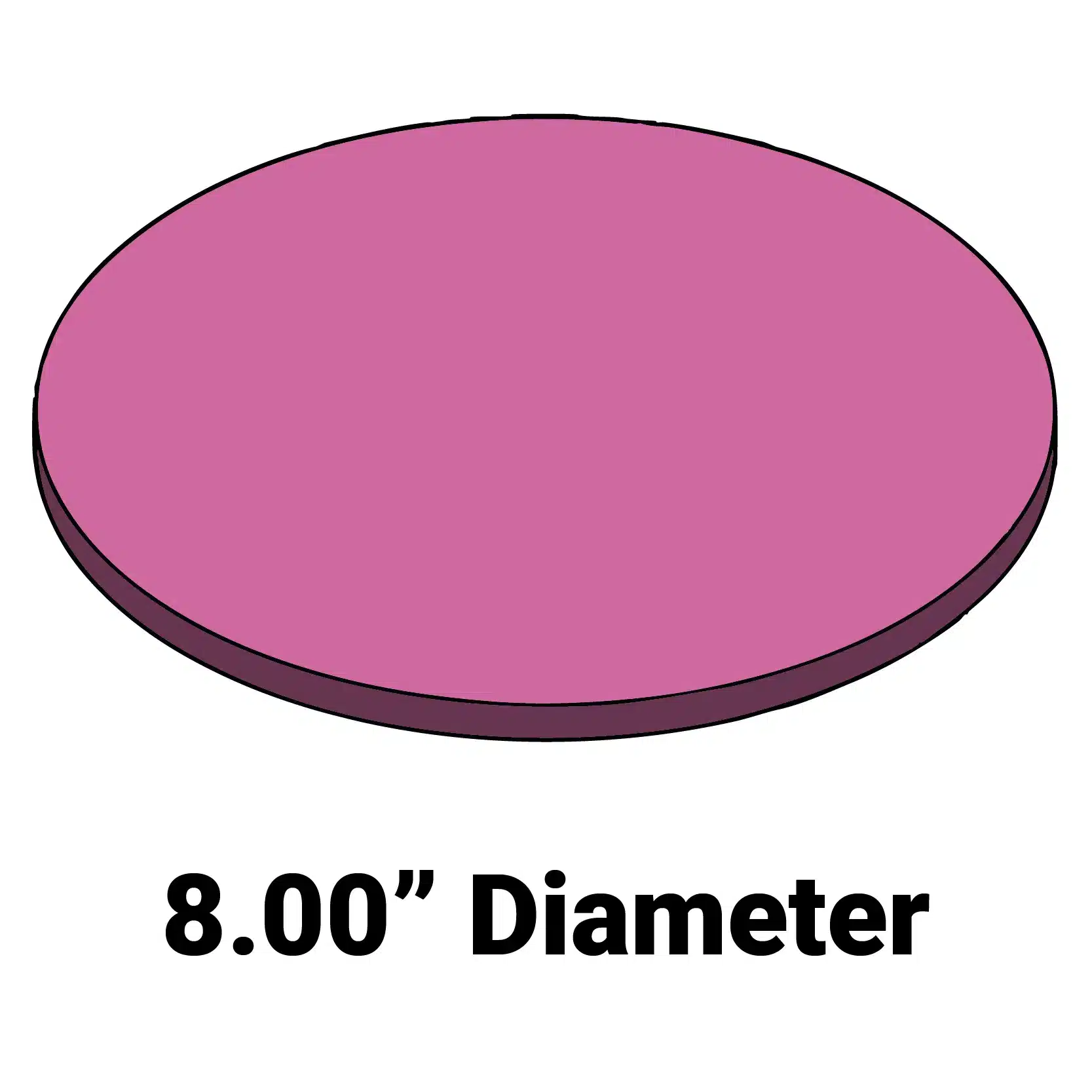 Firm Wafer Cushion MC-8AFDF – 8” Diameter x 0.25” Thick Foam Cushion for Wafer Systems