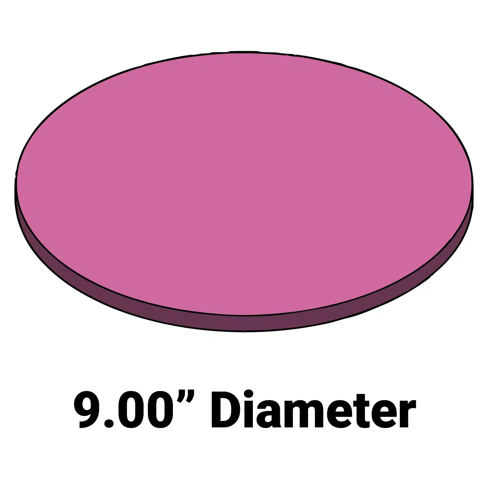 Firm Wafer Cushion MC-9AFDF – 9” Diameter x 0.25” Thick Foam Cushion for Wafer Systems
